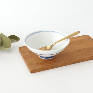 Rice Bowl Blue Lines and Plum｜Hasami Ware