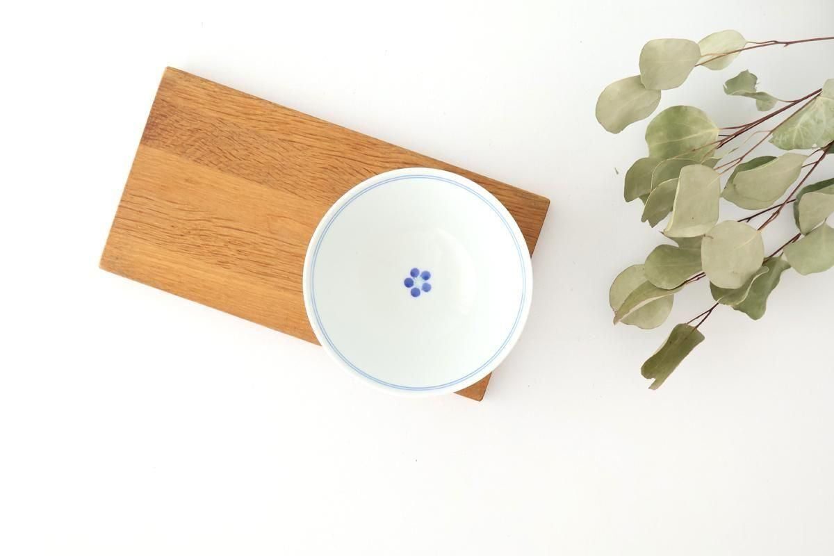 Rice Bowl Blue Lines and Plum｜Hasami Ware