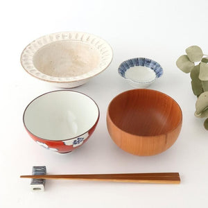 Rice Bowl Plum Pattern Red Small｜Hasami Ware