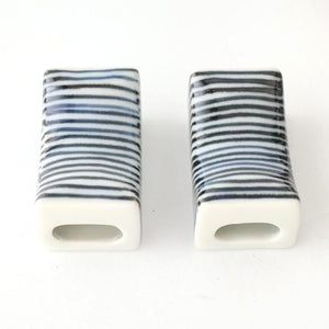 Chopstick Rest Tokusa Black | Hashioki Hasami Ware