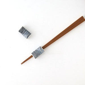 Chopstick Rest Tokusa Black | Hashioki Hasami Ware