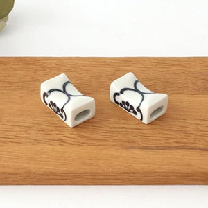 Chopstick Rest White Plum | Hashioki Hasami Ware