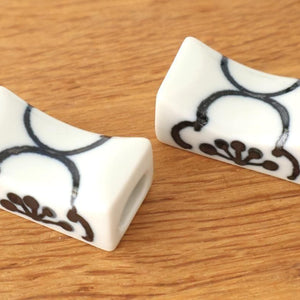 Chopstick Rest White Plum | Hashioki Hasami Ware