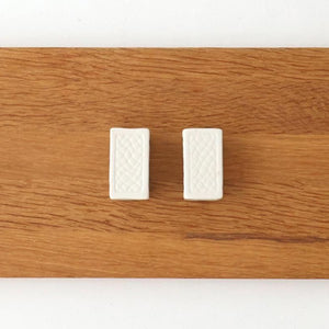 Chopstick Rest White Plum | Hashioki Hasami Ware