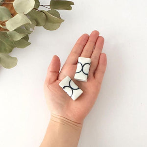 Chopstick Rest White Plum | Hashioki Hasami Ware