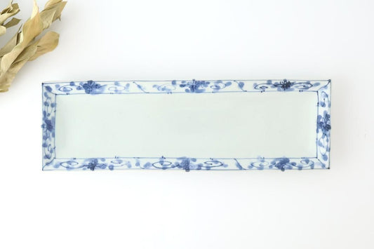 Rectangle Plate Peony Arabesque｜Sushi Plate Arita Ware