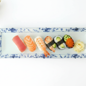 Rectangle Plate Peony Arabesque｜Sushi Plate Arita Ware