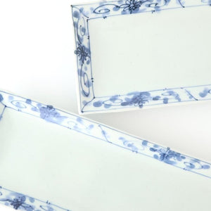 Rectangle Plate Peony Arabesque｜Sushi Plate Arita Ware