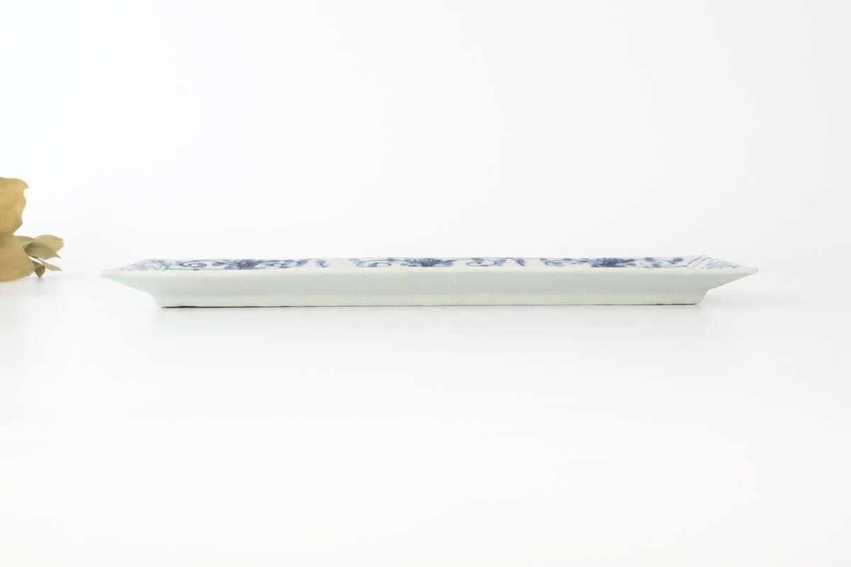 Rectangle Plate Peony Arabesque｜Sushi Plate Arita Ware