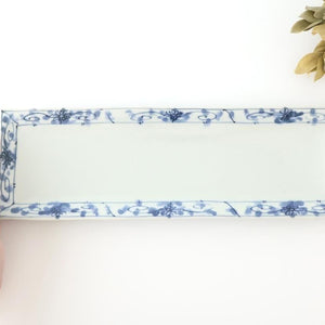 Rectangle Plate Peony Arabesque｜Sushi Plate Arita Ware