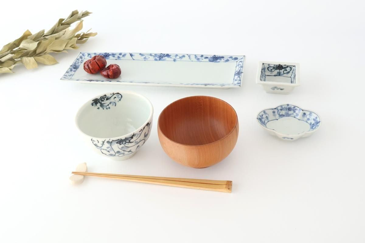 Rectangle Plate Peony Arabesque｜Sushi Plate Arita Ware