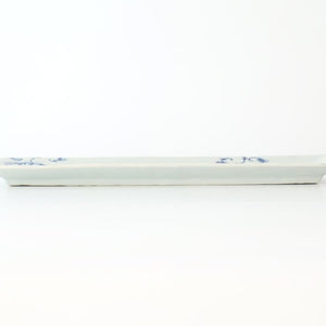 Rectangle Plate Blue Chrysanthemum｜Sushi Plate Arita Ware