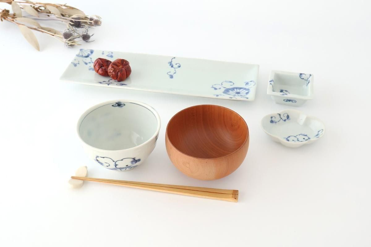 Square Small Bowl Chrysanthemum Pattern | Kobachi Arita Ware