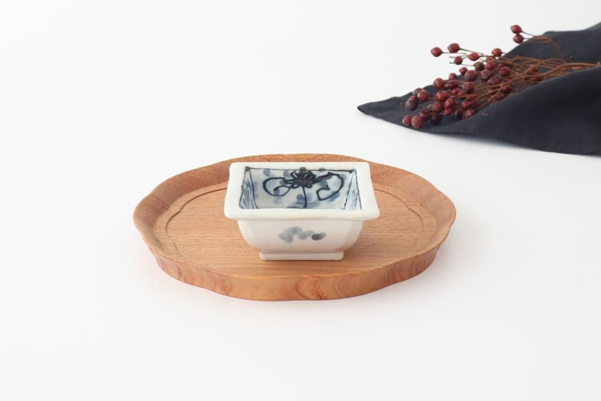 Square Small Bowl Peony and Arabesque | Kobachi Arita Ware