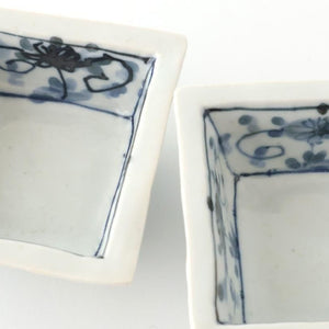 Square Small Bowl Peony and Arabesque | Kobachi Arita Ware