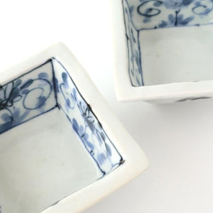 Square Small Bowl Peony and Arabesque | Kobachi Arita Ware