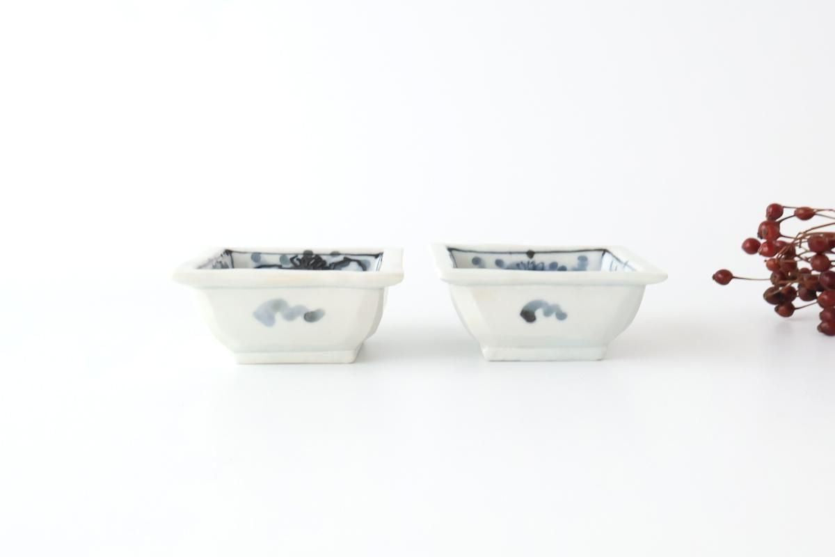 Square Small Bowl Peony and Arabesque | Kobachi Arita Ware