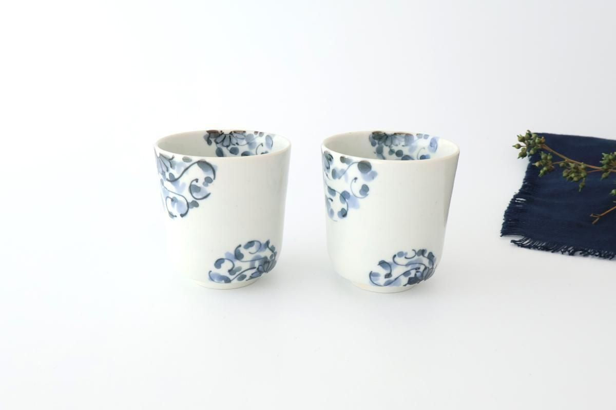Japanese Cup Chrysanthemum Arabesque  | Yunomi Arita Ware