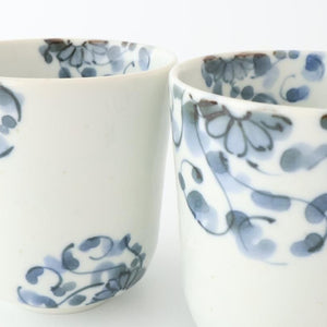 Japanese Cup Chrysanthemum Arabesque  | Yunomi Arita Ware