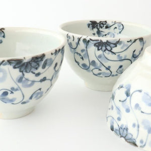 Round Rice Bowl Chrysanthemum Arabesque  | Arita Ware