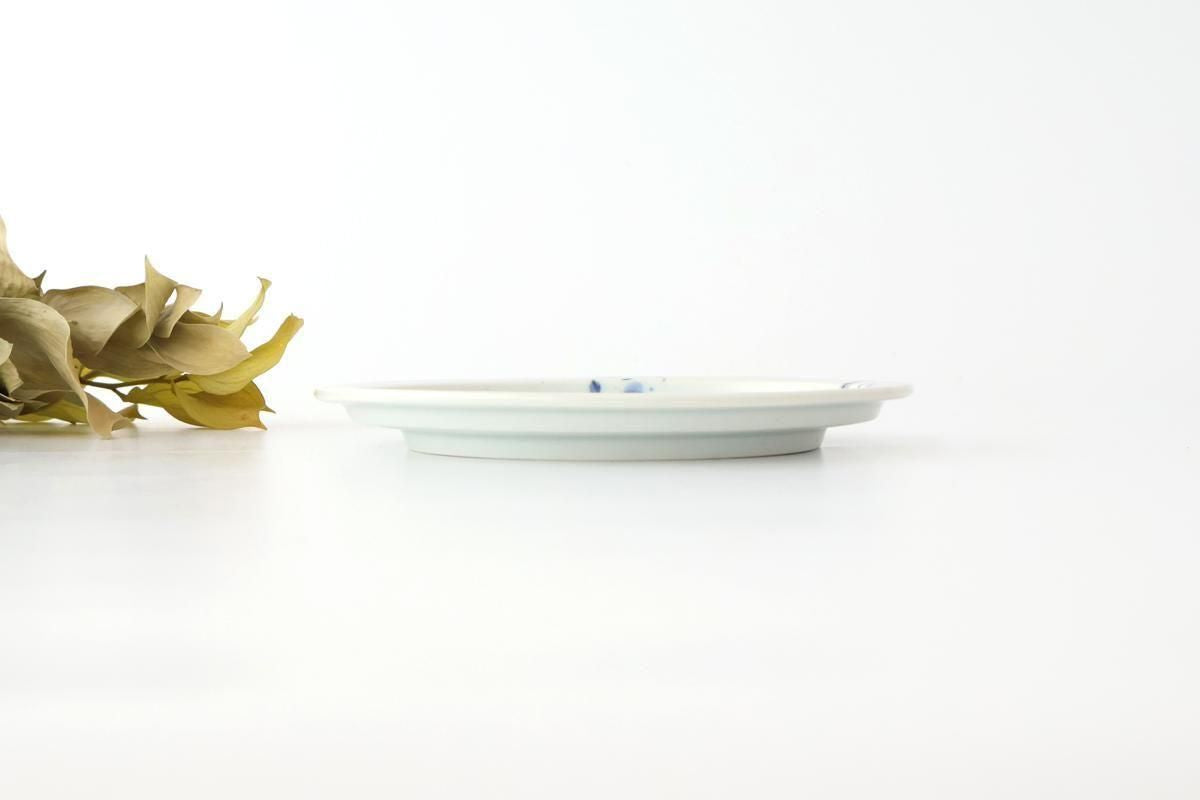 Round Flat Plate Blue Chrysanthemum 14.5㎝/5.7in | Arita Ware