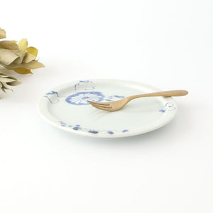 Round Flat Plate Blue Chrysanthemum 14.5㎝/5.7in | Arita Ware