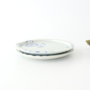 Round Flat Plate Blue Chrysanthemum 14.5㎝/5.7in | Arita Ware