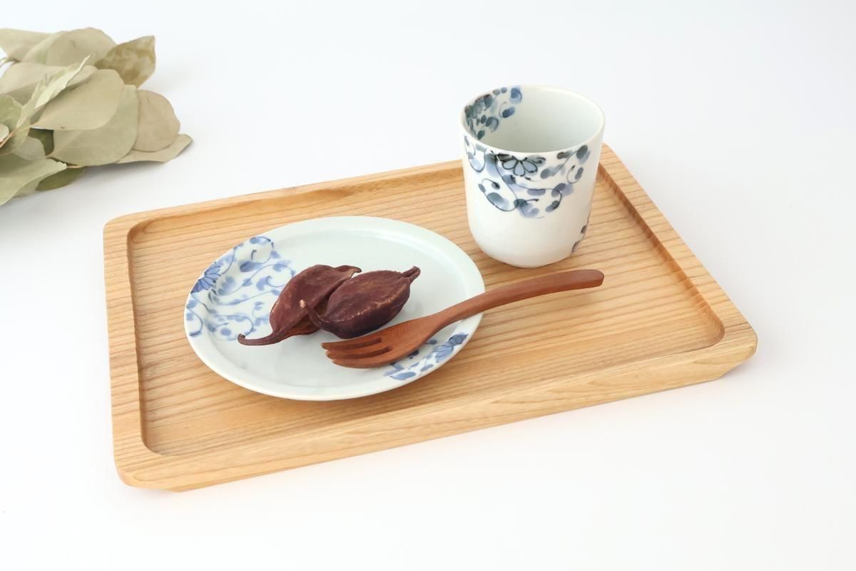 Round Flat Plate Blue Chrysanthemum Arabesque 14.5㎝/5.7in | Arita Ware