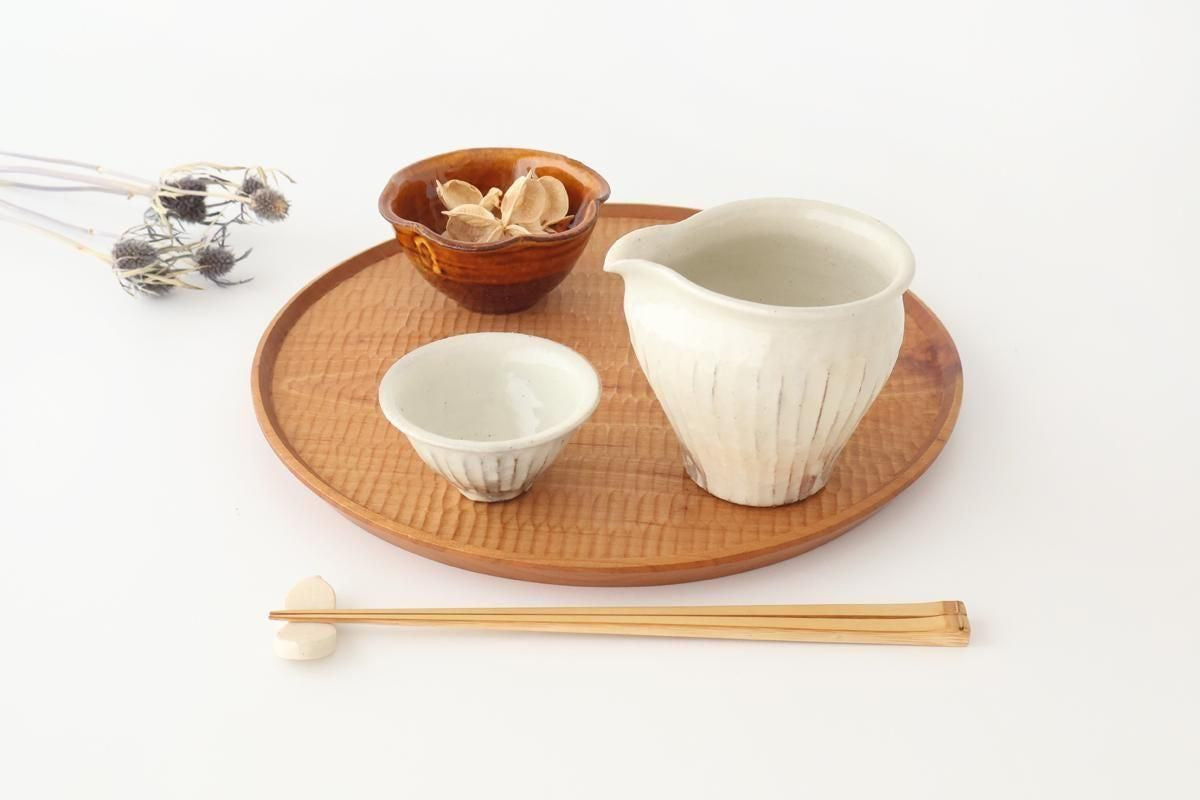 Furutani Seitosho Sake Cup Guinomi Shinogi White