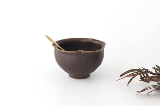 Furutani Seitosho Flower-shaped Bowl Dark Brown | Kobachi