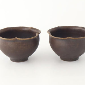 Furutani Seitosho Flower-shaped Bowl Dark Brown | Kobachi