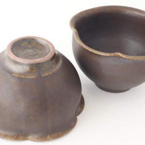 Furutani Seitosho Flower-shaped Bowl Dark Brown | Kobachi