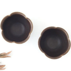 Furutani Seitosho Flower-shaped Bowl Dark Brown | Kobachi
