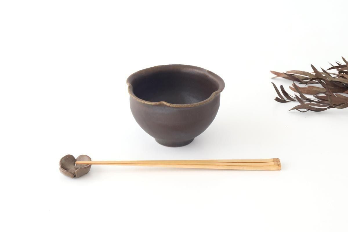 Furutani Seitosho Flower-shaped Bowl Dark Brown | Kobachi