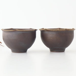 Furutani Seitosho Flower-shaped Bowl Dark Brown | Kobachi