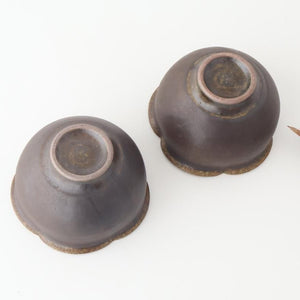 Furutani Seitosho Flower-shaped Bowl Dark Brown | Kobachi