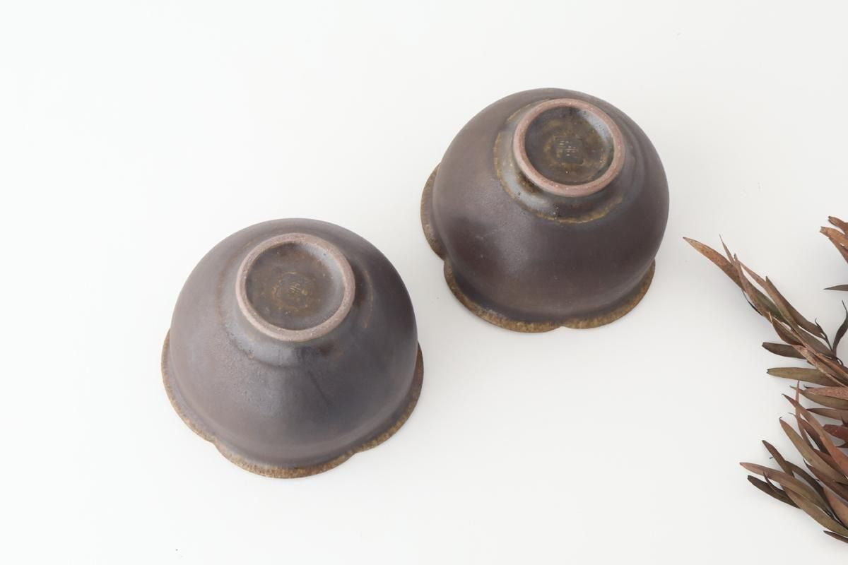 Furutani Seitosho Flower-shaped Bowl Dark Brown | Kobachi
