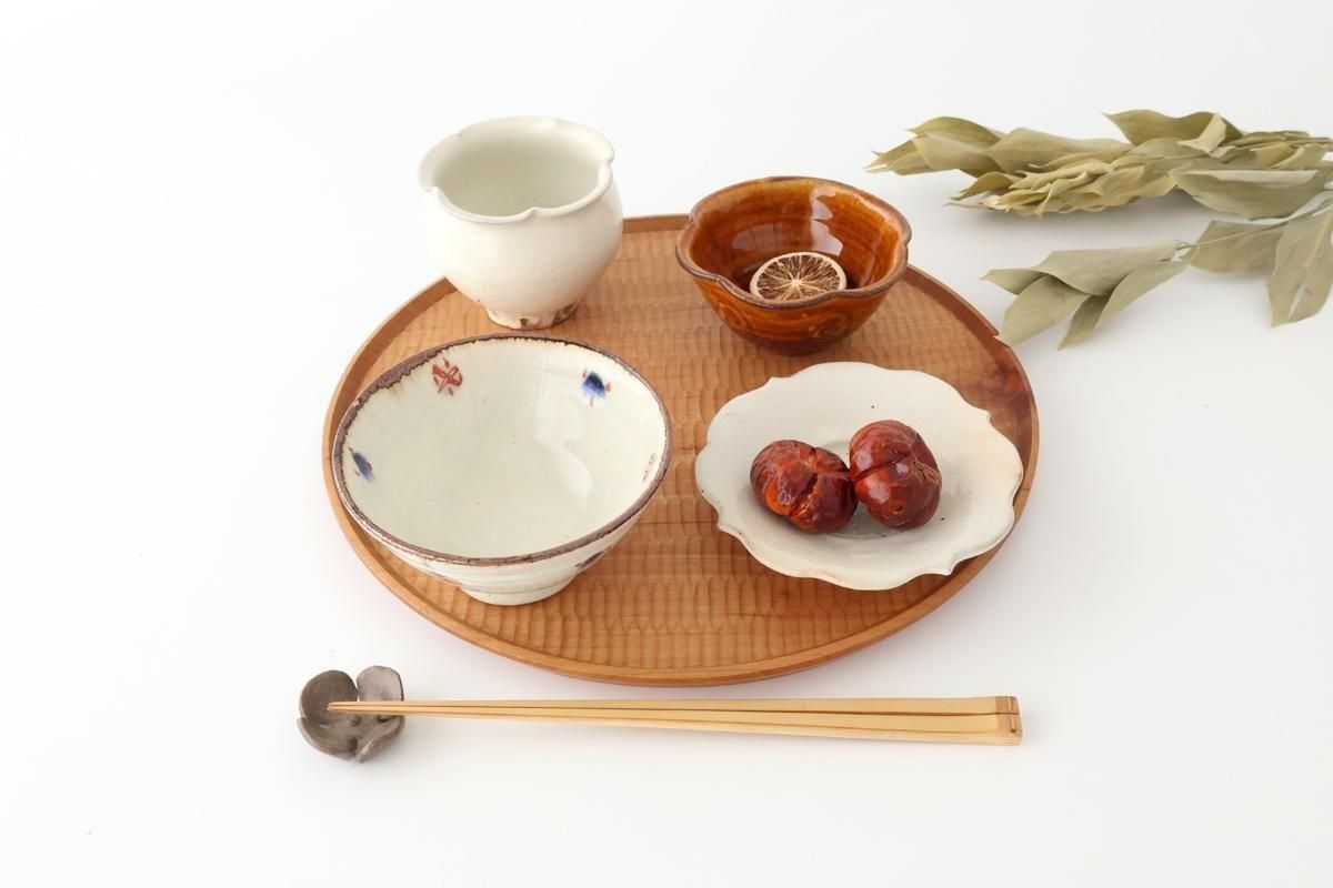 Furutani Seitosho Flower-shaped Tea Tray White