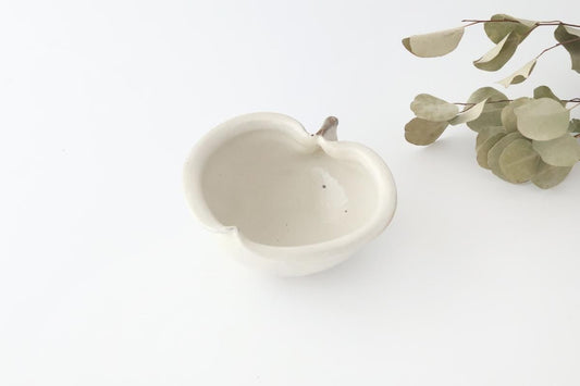Furutani Seitosho Apple-shaped Bowl White 15㎝/6in