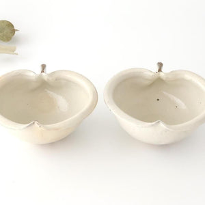 Furutani Seitosho Apple-shaped Bowl White 15㎝/6in
