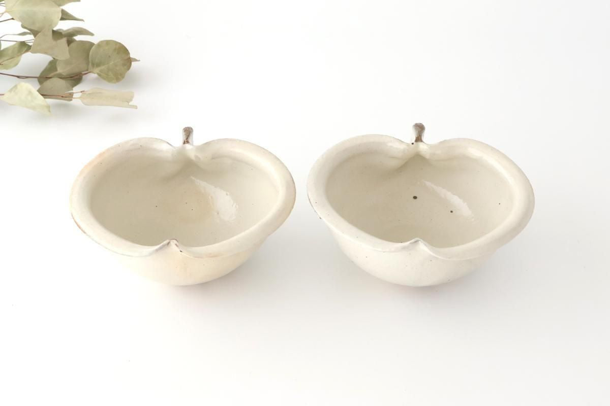 Furutani Seitosho Apple-shaped Bowl White 15㎝/6in