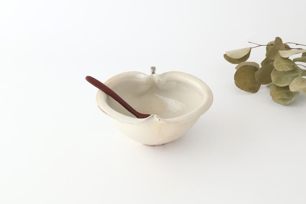 Furutani Seitosho Apple-shaped Bowl White 15㎝/6in