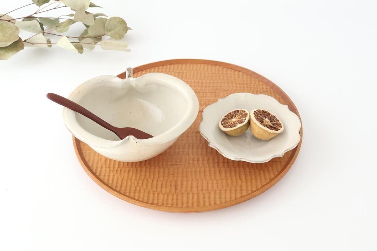 Furutani Seitosho Apple-shaped Bowl White 15㎝/6in