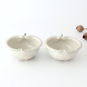 Furutani Seitosho Apple-shaped Bowl White 11㎝/4.3in