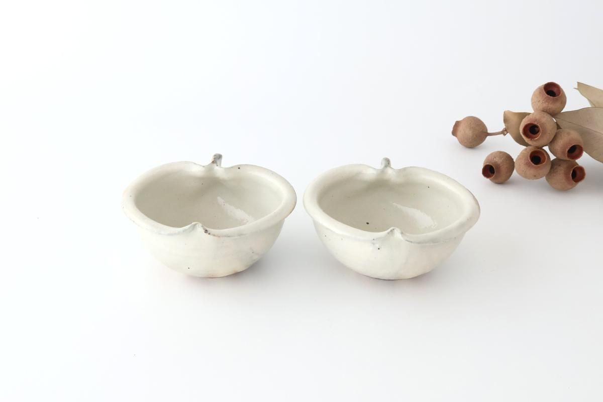 Furutani Seitosho Apple-shaped Bowl White 11㎝/4.3in