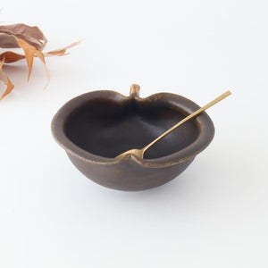 Furutani Seitosho Apple-shaped Bowl Dark Brown 15㎝/6in