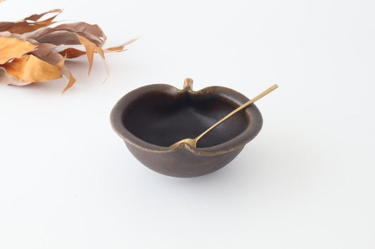 Furutani Seitosho Apple-shaped Bowl Dark Brown 15㎝/6in