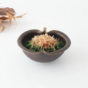Furutani Seitosho Apple-shaped Bowl Dark Brown 15㎝/6in