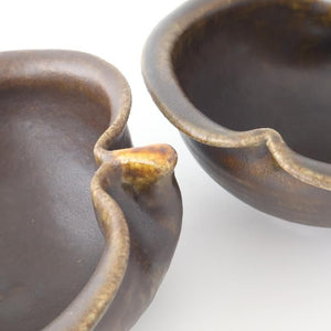 Furutani Seitosho Apple-shaped Bowl Dark Brown 15㎝/6in