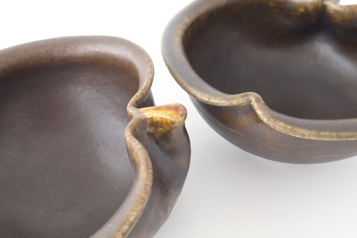 Furutani Seitosho Apple-shaped Bowl Dark Brown 15㎝/6in